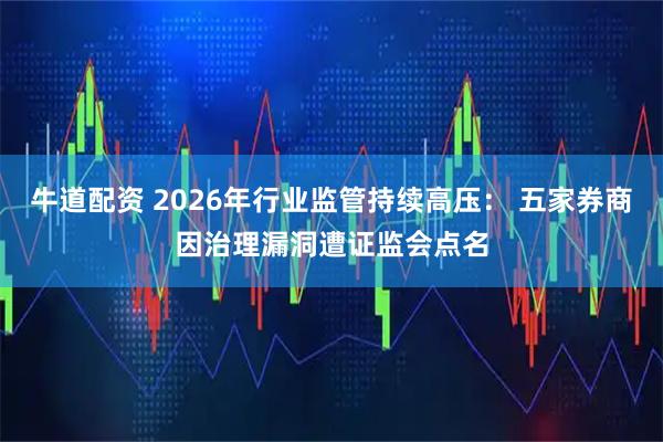 牛道配资 2026年行业监管持续高压： 五家券商因治理漏洞遭证监会点名