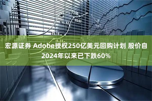 宏源证券 Adobe授权250亿美元回购计划 股价自2024年以来已下跌60%