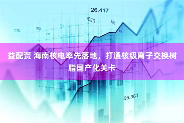 益配资 海南核电率先落地，打通核级离子交换树脂国产化关卡
